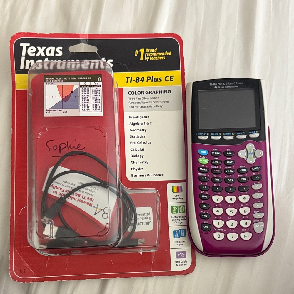 Texas Instruments TI-84 Plus CE Graphing Calculator - Magenta